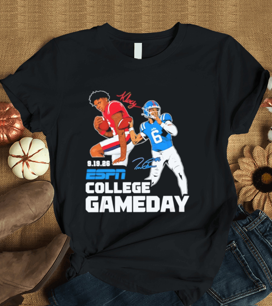 Ole Miss Football 2026 ESPN College Gameday King Number 6 T-Shirt