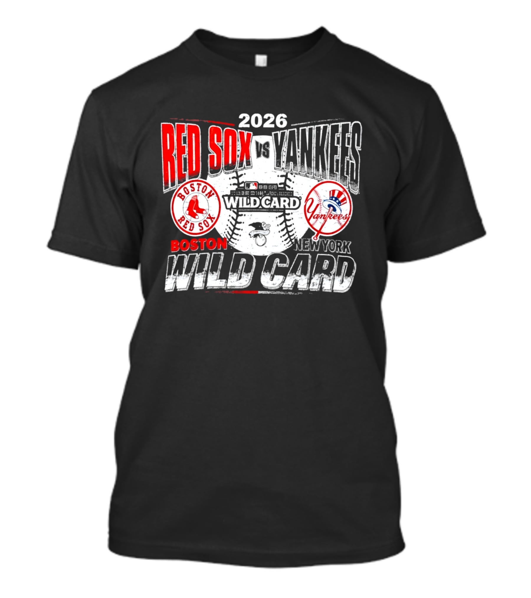 2026 Boston Red Sox Vs New York Yankees Wild Card Matchup T-Shirt
