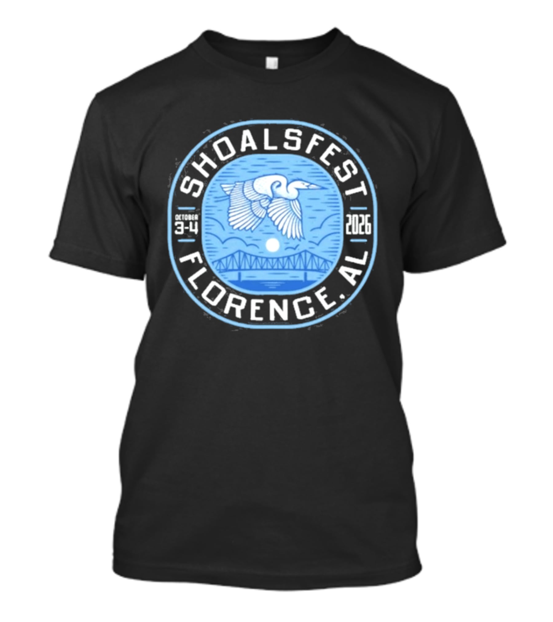 ShoalsFest 2026 Florence Alabama McFarland Park October 3 Bird And Bridge T-Shirt