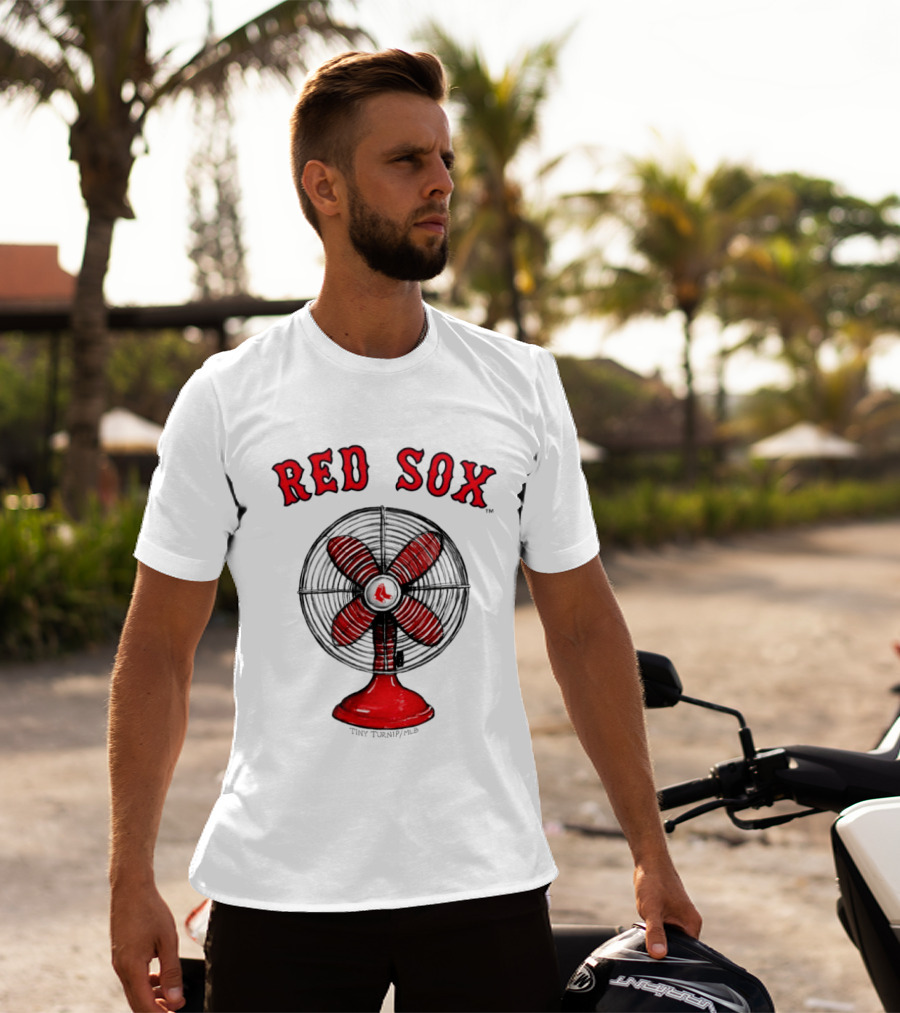 Red Sox Baseball Vintage Fan Art Tiny Turnip T-Shirt