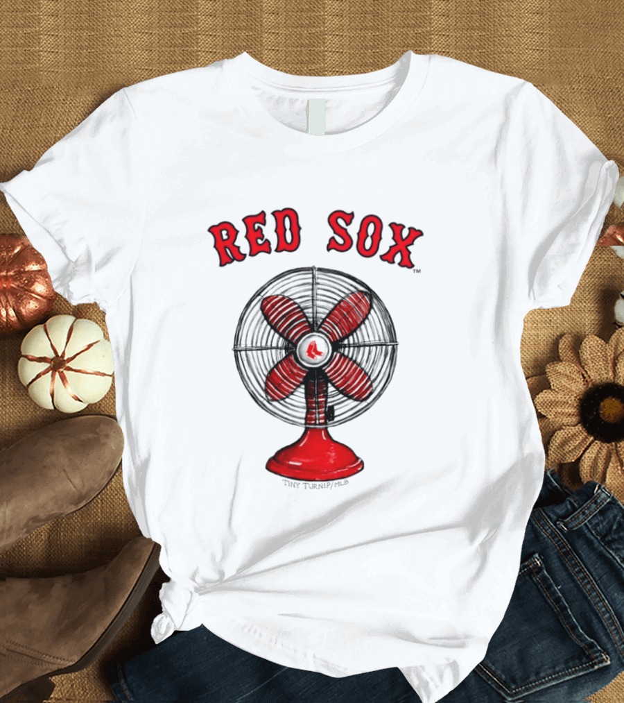 Red Sox Baseball Vintage Fan Art Tiny Turnip T-Shirt