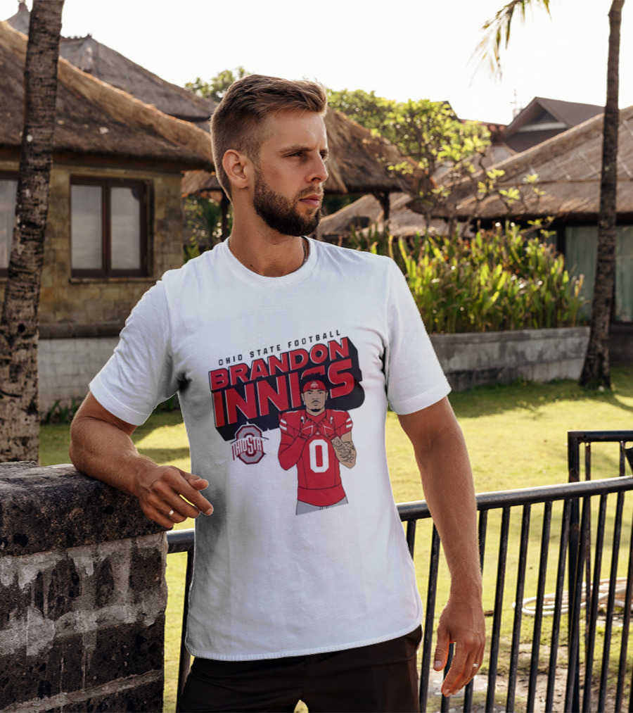 Ohio State Football Brandon Inniss Number 0 Ohio State T-Shirt