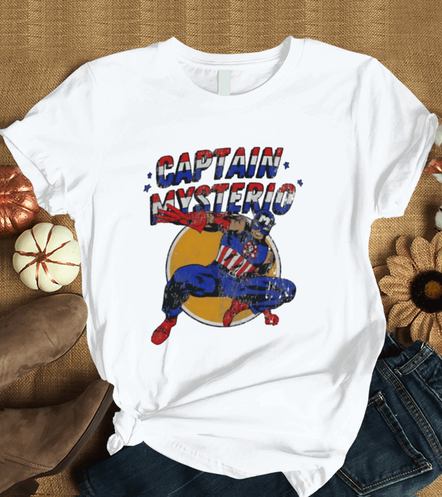 Captain Mysterio Lucha Libre Marvel Comics Mashup T-Shirt