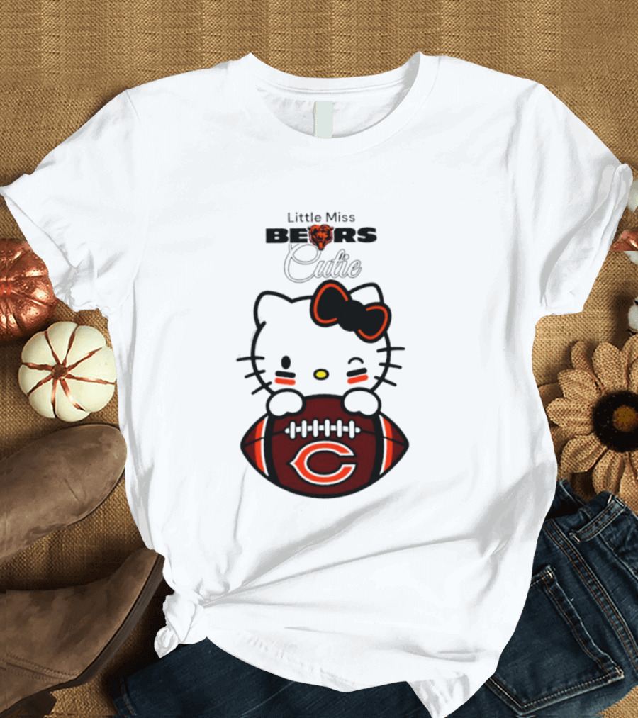 Chicago Bears 2026 Hello Kitty Little Miss Bears Cutie Football Edition T-Shirt
