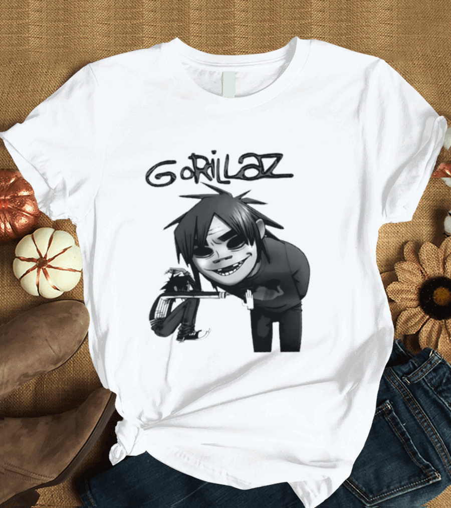 Gorillaz Band Damon Albarn Jamie Hewlett Character Art Alternative Rock T-Shirt