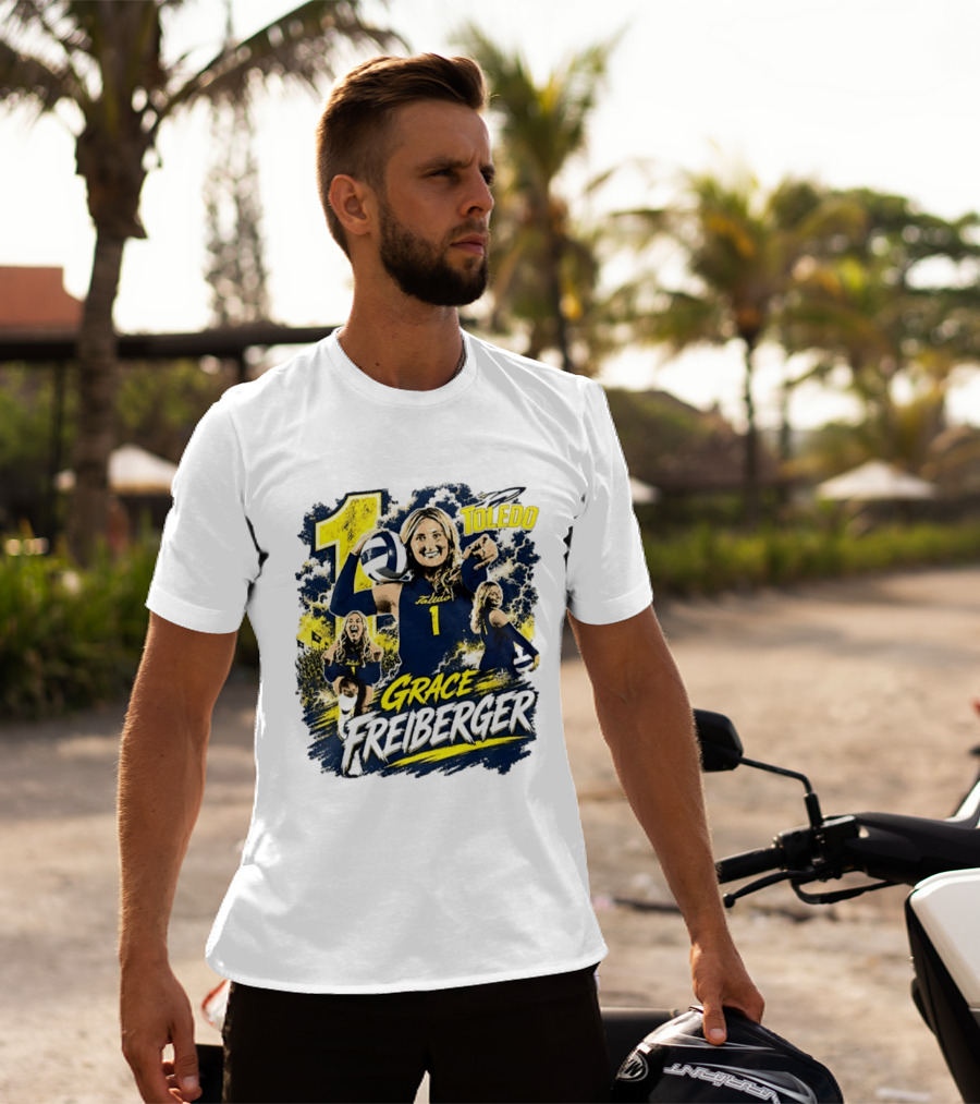 Grace Freiberger Toledo Rockets Volleyball NCAA Number 1 T-Shirt
