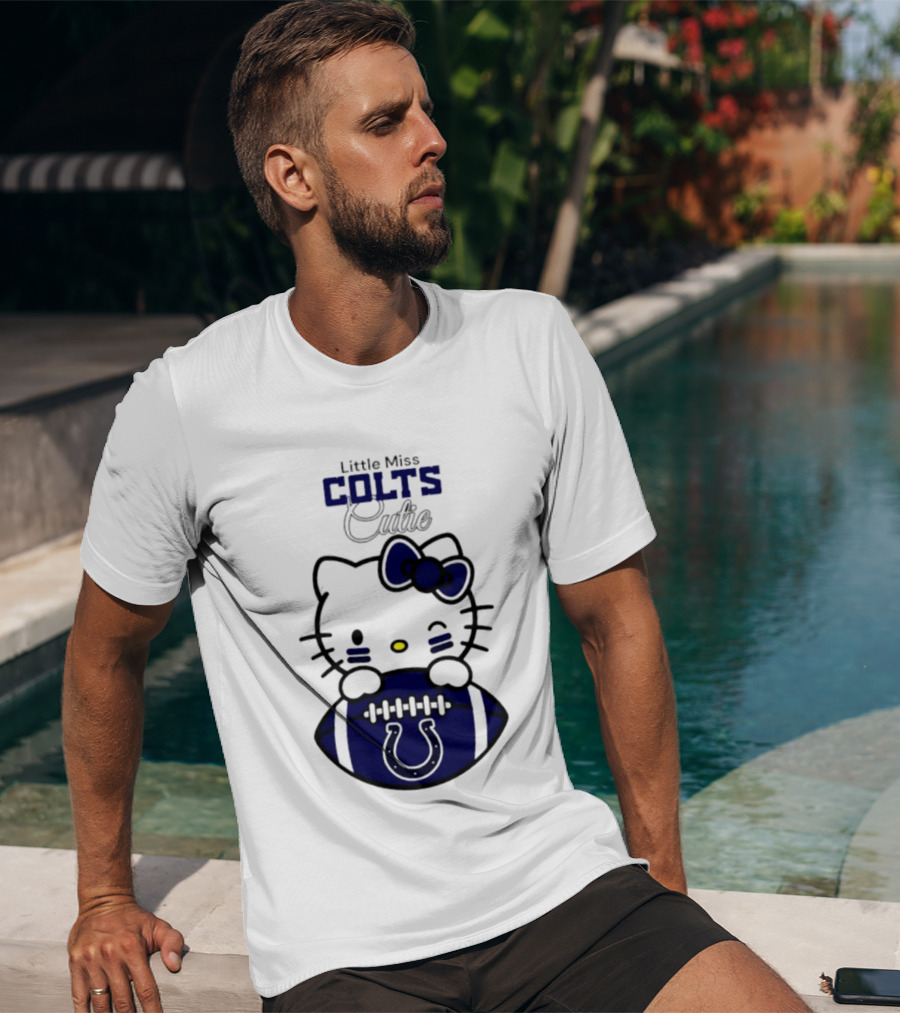 Indianapolis Colts X Hello Kitty Little Miss Colts Cutie Football 2026 Season T-Shirt
