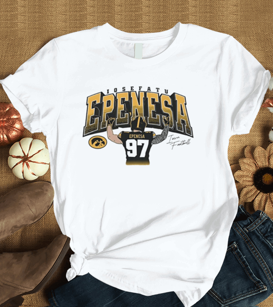 Iosefatu Epenesa Iowa Hawkeyes 97 Fan Football T-Shirt