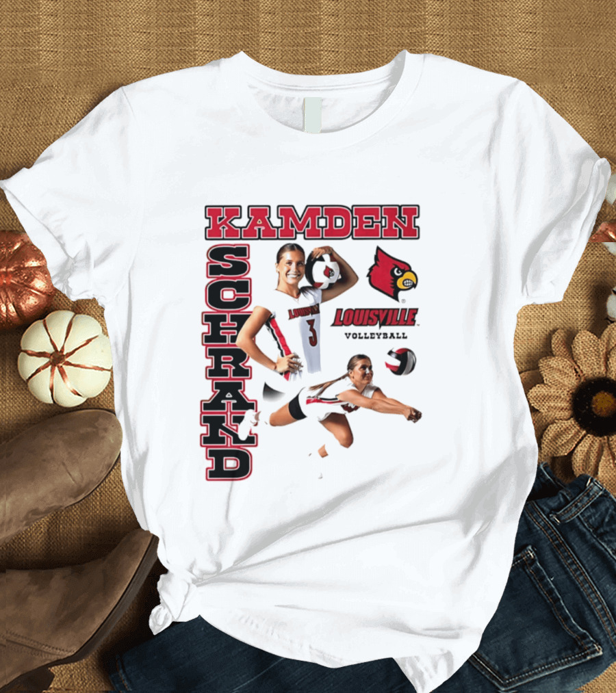 Kamden Schrand Louisville Cardinals Volleyball NCAA Sports Team Player Action T-Shirt