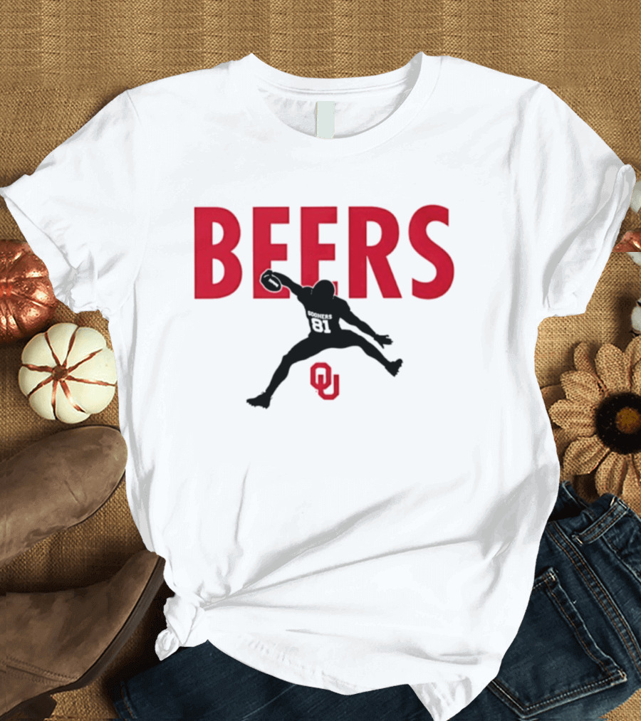BEERS Oklahoma Sooners Football Hurdle 81 T-Shirt
