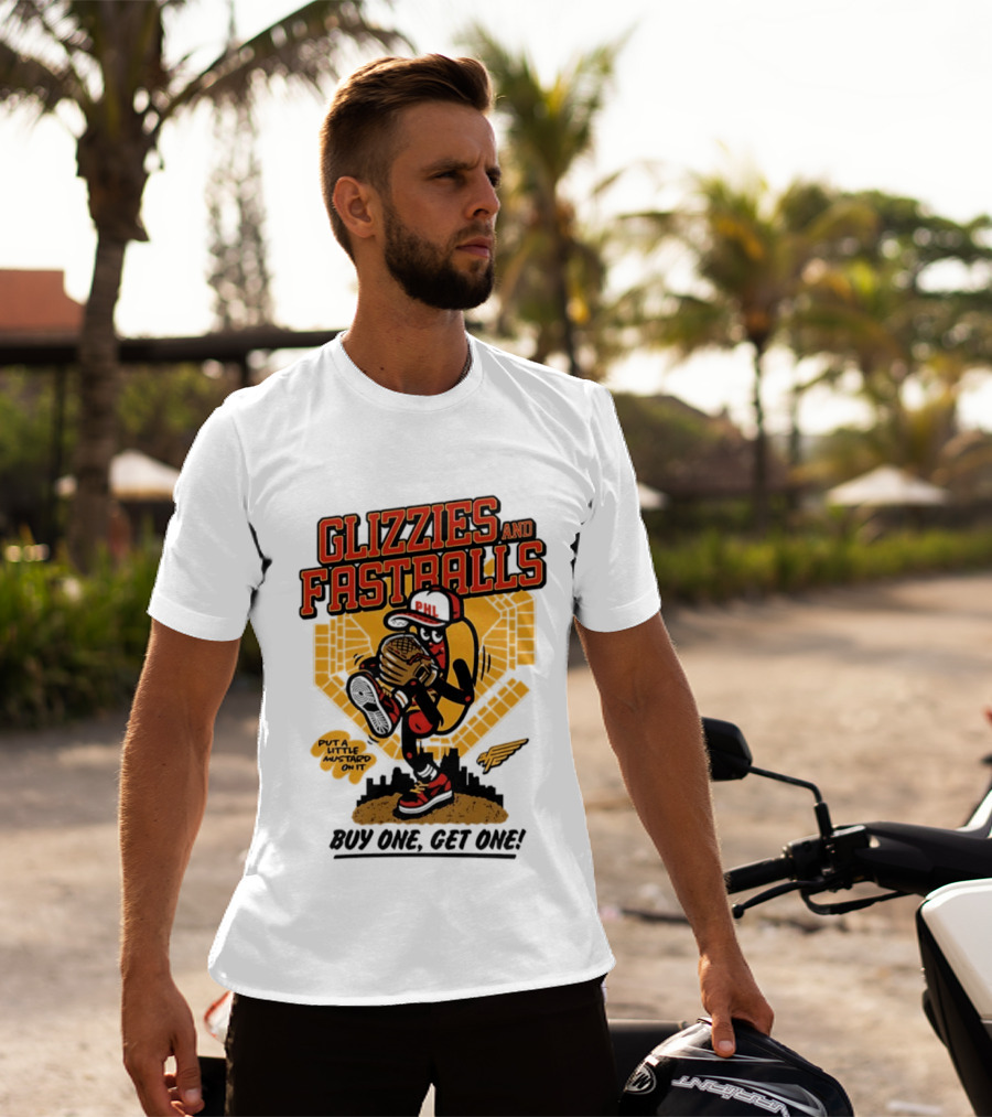 Glizzies And Fastballs Philly Baseball Buy One Get One T-Shirt
