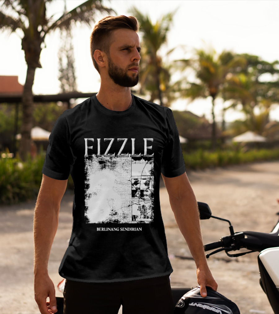 Fizzle Berlinang Sendirian Indie Rock Music T-Shirt