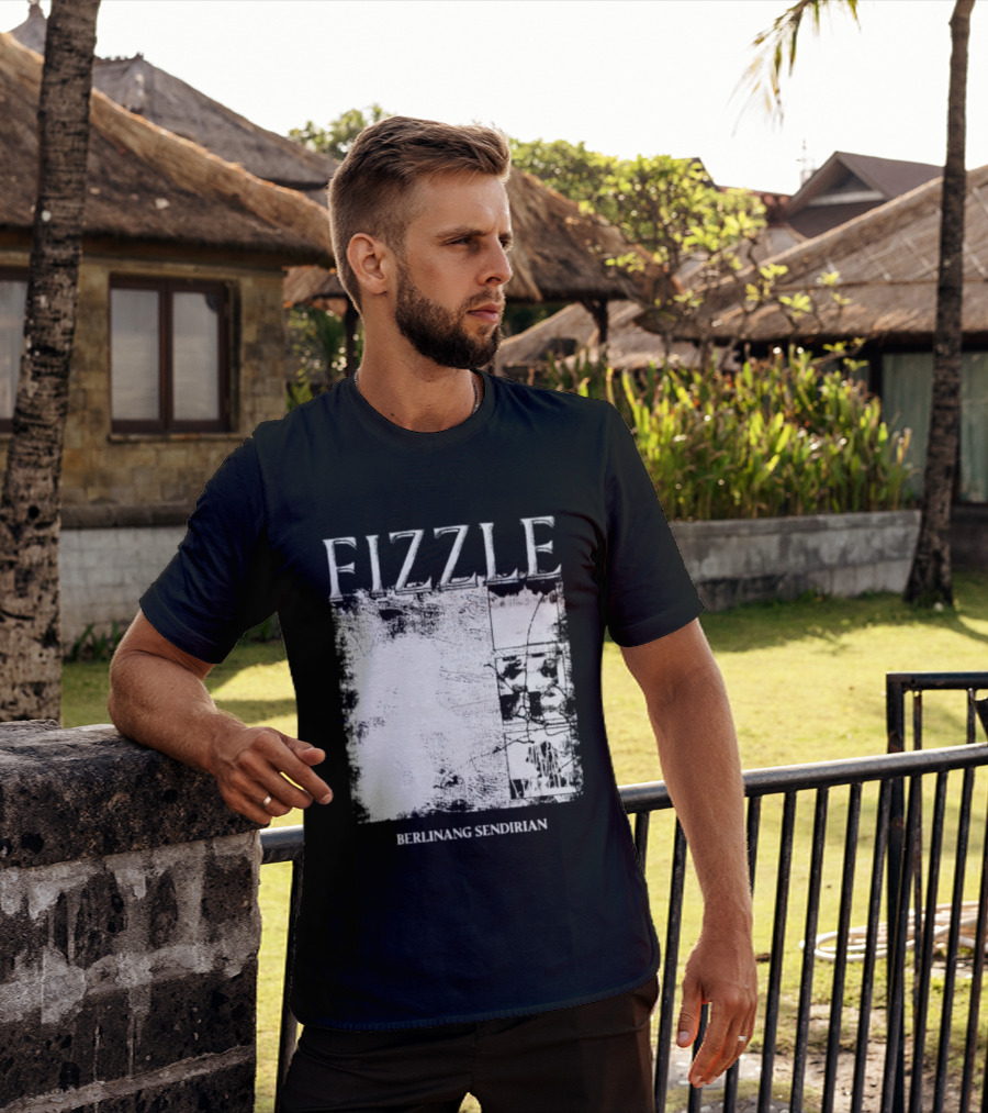 Fizzle Berlinang Sendirian Indie Rock Music T-Shirt