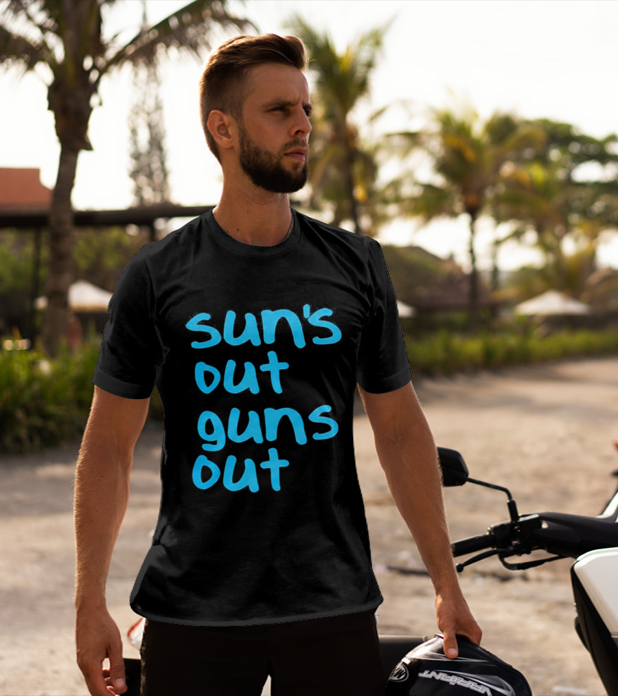 Sun's Out Guns Out Channing Tatum Blue T-Shirt