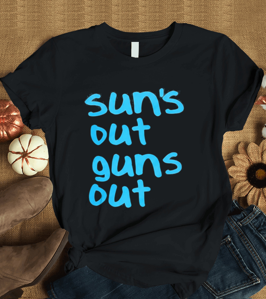 Sun's Out Guns Out Channing Tatum Blue T-Shirt