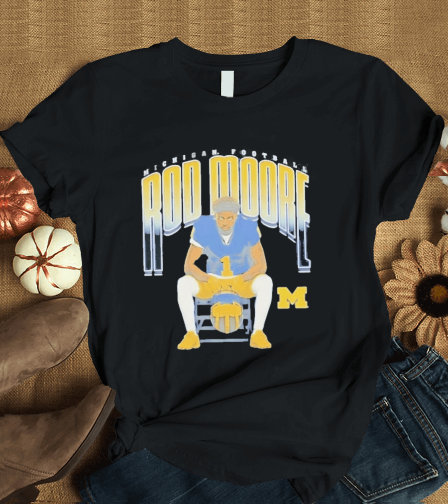 Rod Moore Michigan Wolverines Football Number 1 Player M T-Shirt