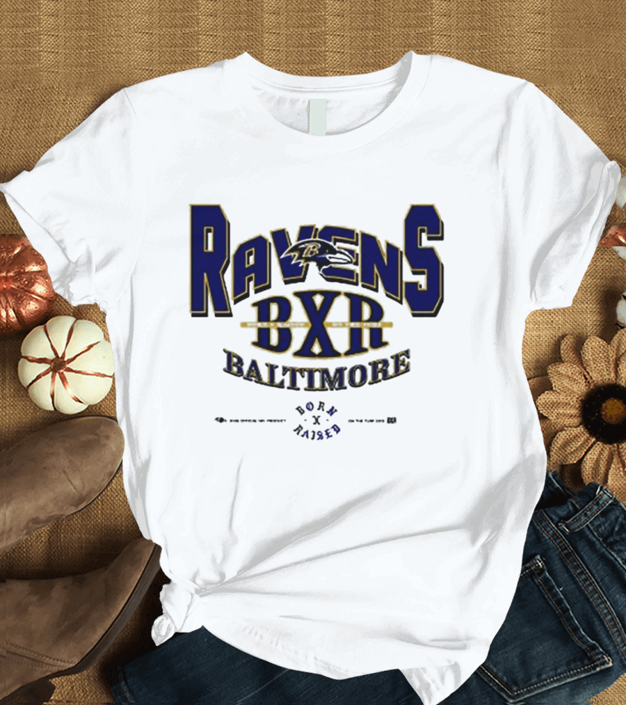 Ravens BXR Baltimore Born X Raised On The Turf T-Shirt