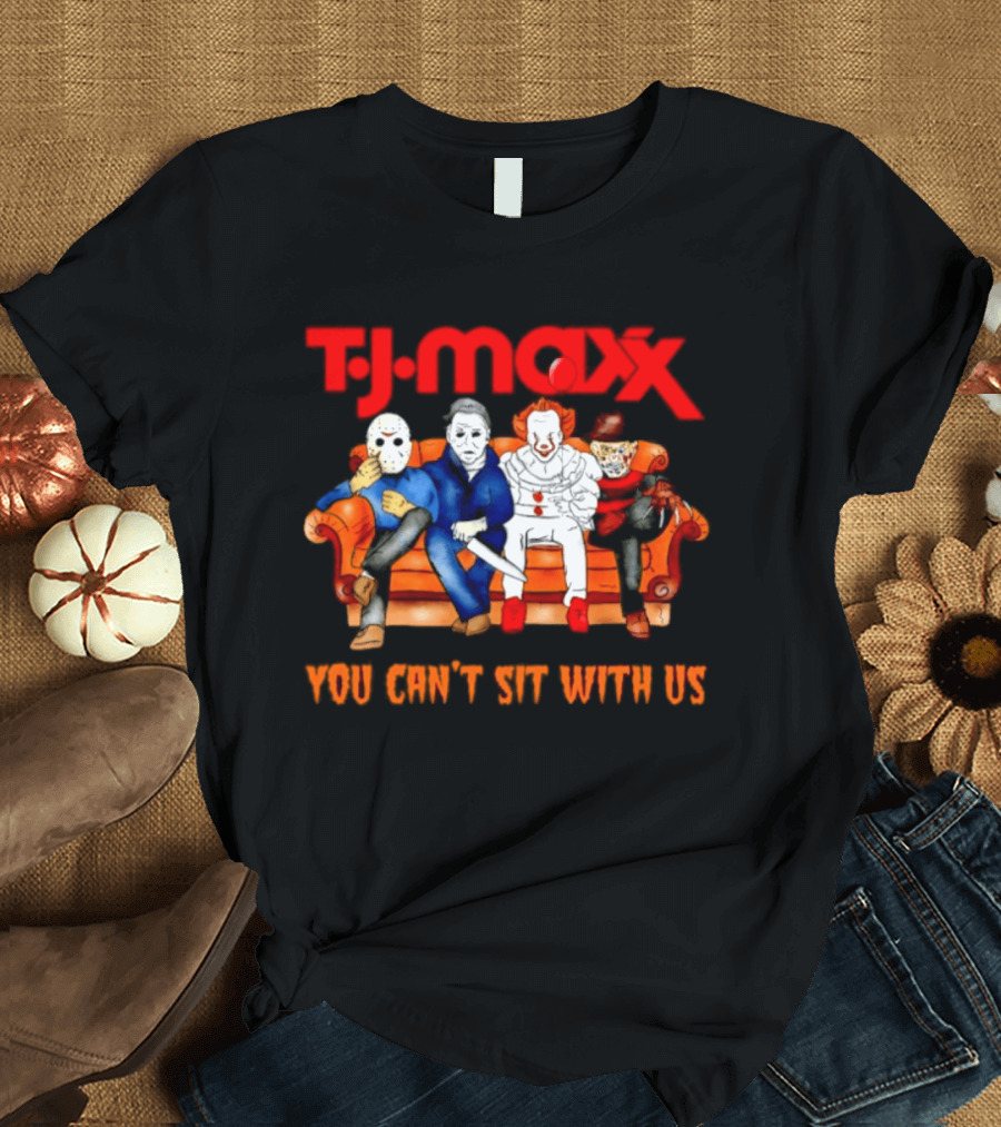 TJ Maxx Horror Movie Friends Halloween 2026 You Can't Sit With Us T-Shirt