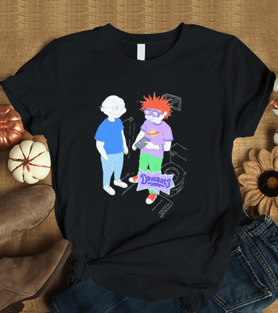 Tommy And Chuckie Drugrats Parody With Cartoon Characters T-Shirt
