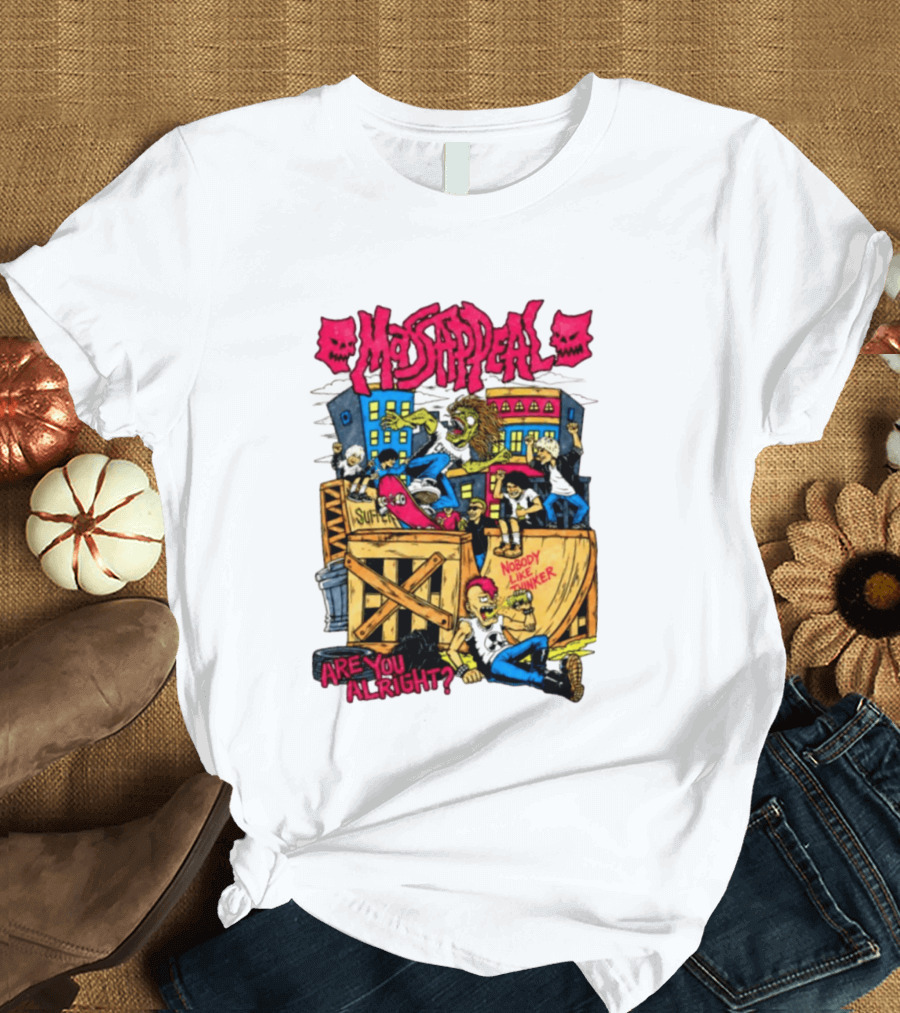 Massappeal Are You Alright Nobody Like Thinker Suffer Skateboarding Scene T-Shirt