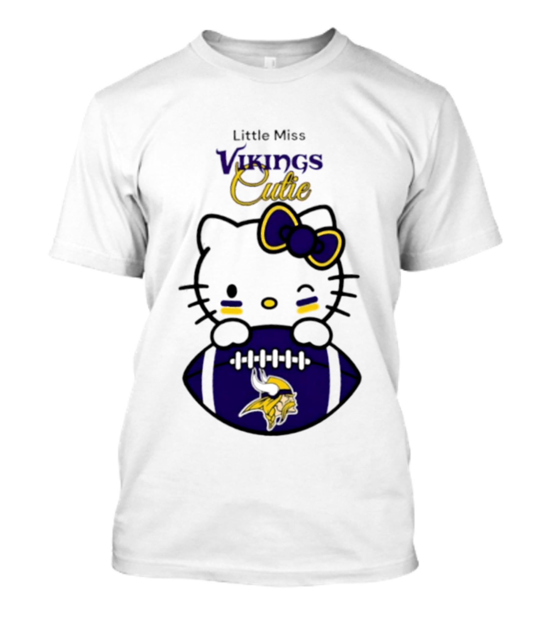 Minnesota Vikings Little Miss Vikings Cutie 2026 Season Football T-Shirt