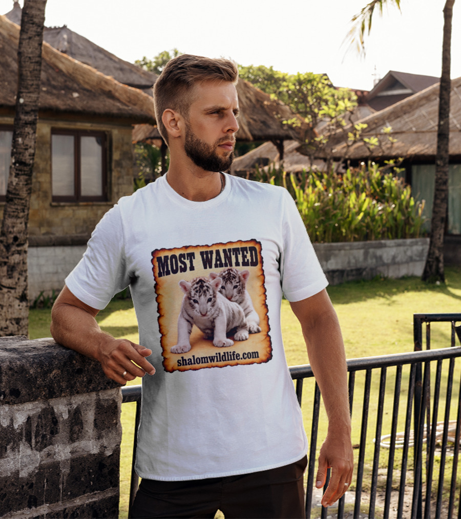 MOST WANTED White Tiger Cubs Shalom Wildlife T-Shirt