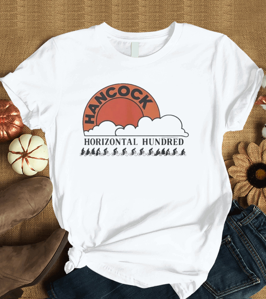 Hancock Horizontal Hundred Cycling Event Rj Decker Aloysius Aiken T-Shirt