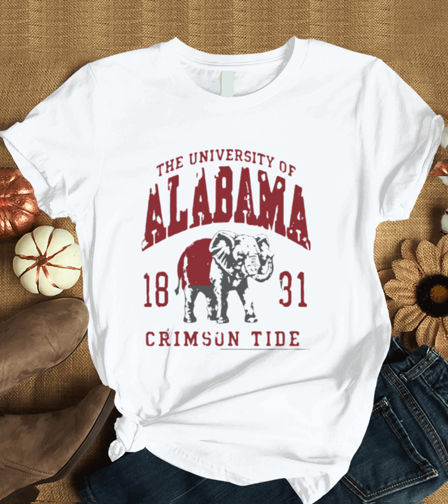 The University Of Alabama 1831 Crimson Tide Elephant T-Shirt