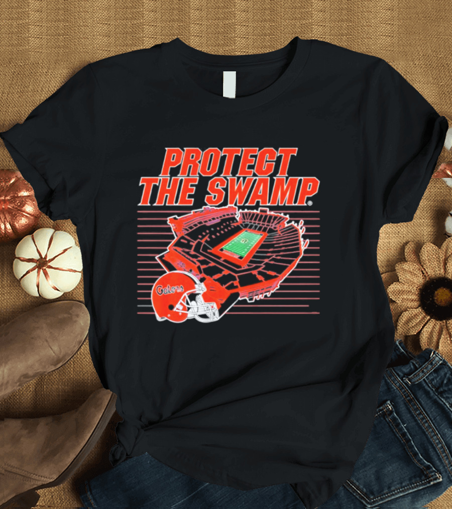 Florida Gators Protect The Swamp Stadium Helmet Football T-Shirt