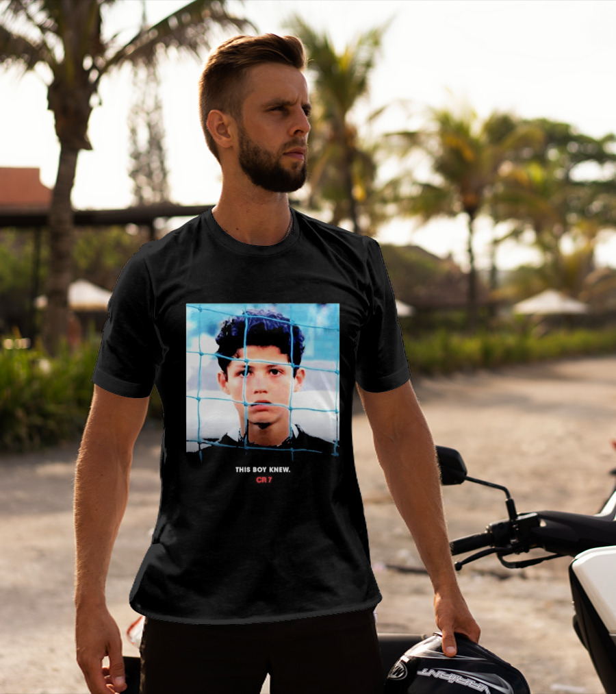 Cristiano Ronaldo Young Boy Knew CR7 Football Childhood Legend T-Shirt