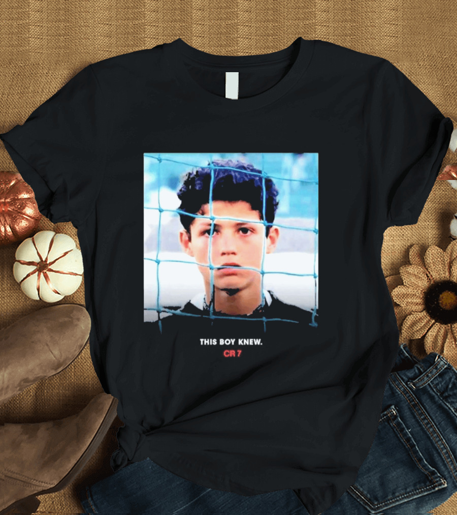 Cristiano Ronaldo Young Boy Knew CR7 Football Childhood Legend T-Shirt