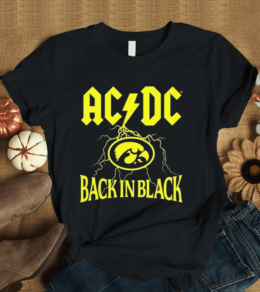 Iowa Hawkeyes AC DC Back In Black College GameDay 2026 T-Shirt