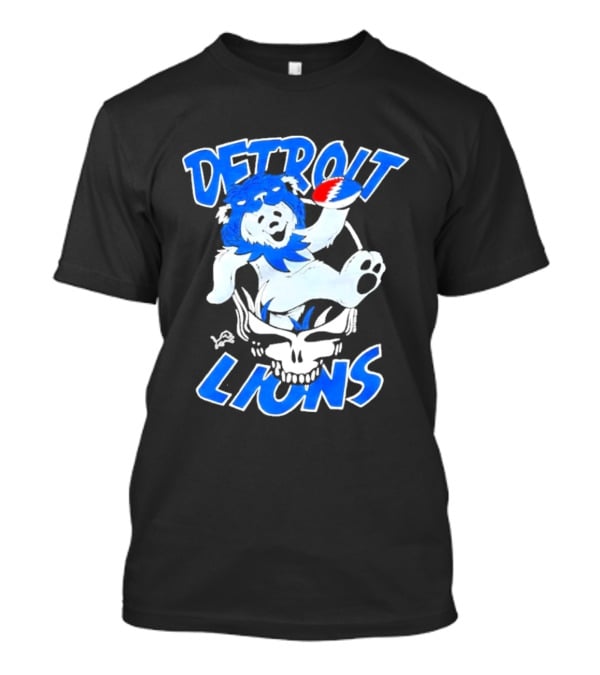 Detroit Lions Grateful Dead Bear With Skull T-Shirt