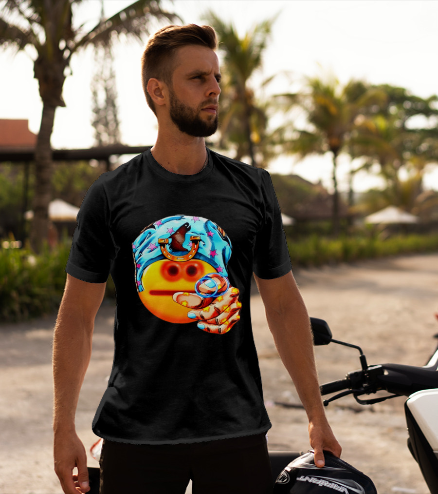 Johnny Joestar Emoji Icon With Star And Horse T-Shirt
