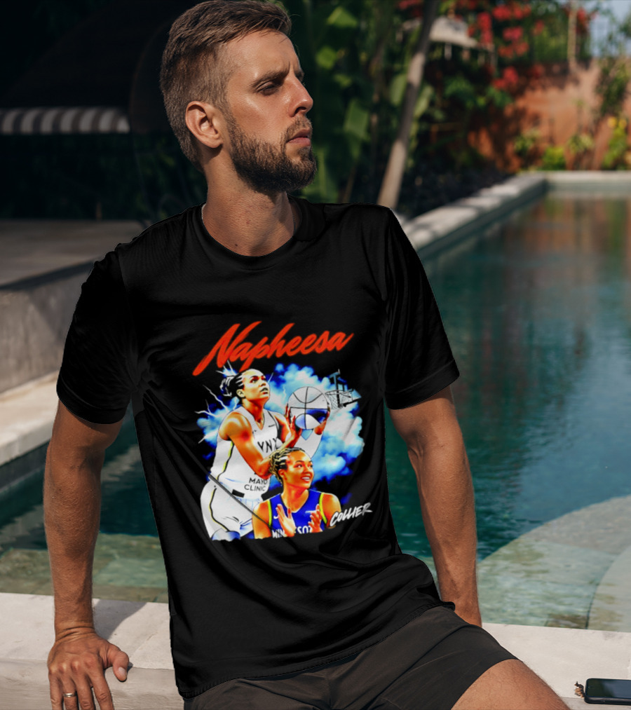 Napheesa Collier Minnesota Lynx Basketball Player In Action T-Shirt