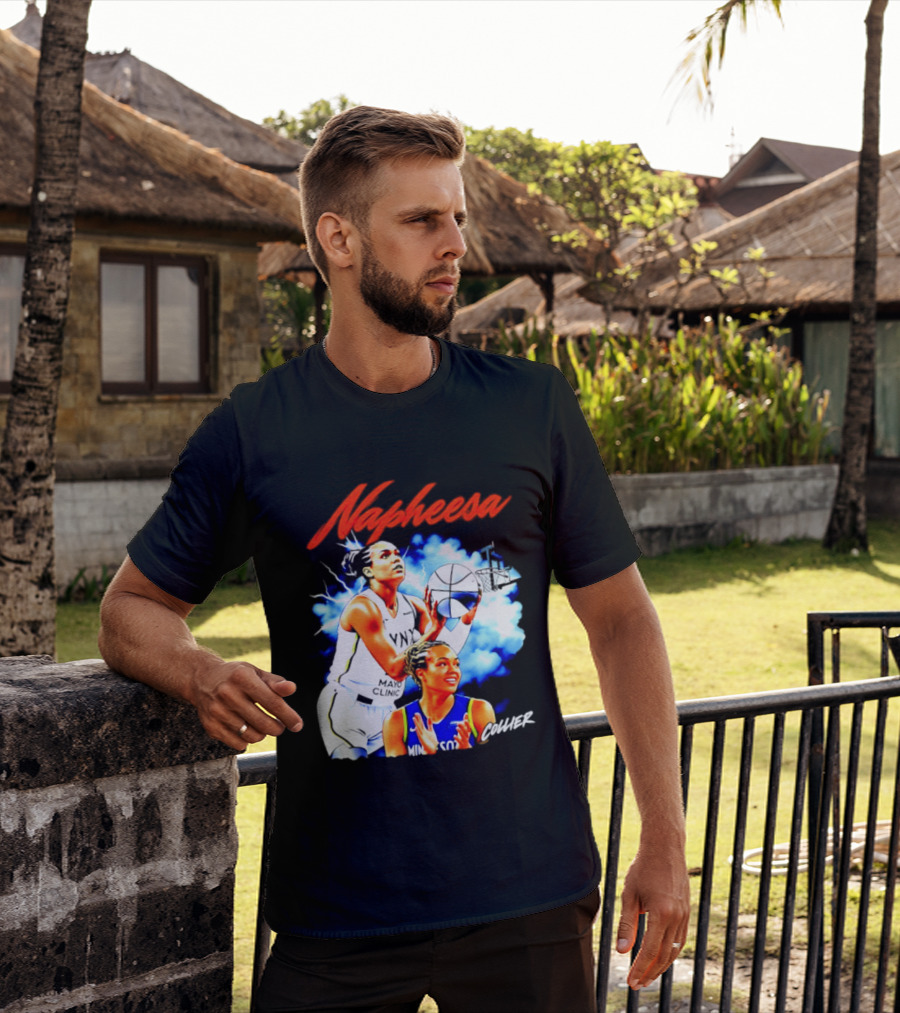 Napheesa Collier Minnesota Lynx Basketball Player In Action T-Shirt