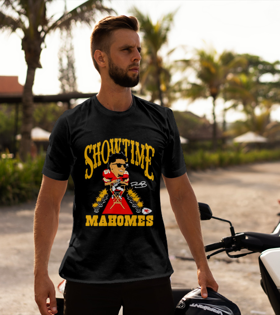 Showtime Mahomes Kansas City Chiefs Football Iconic Caricature T-Shirt