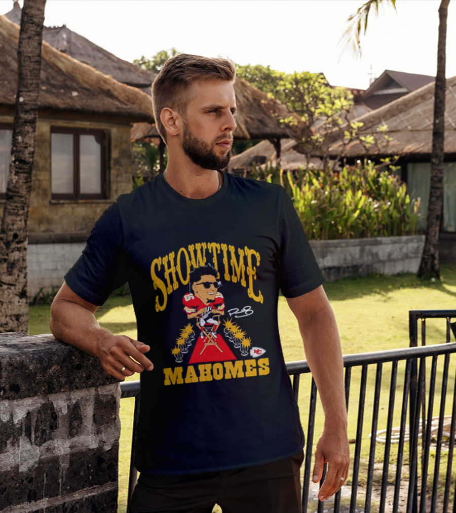 Showtime Mahomes Kansas City Chiefs Football Iconic Caricature T-Shirt