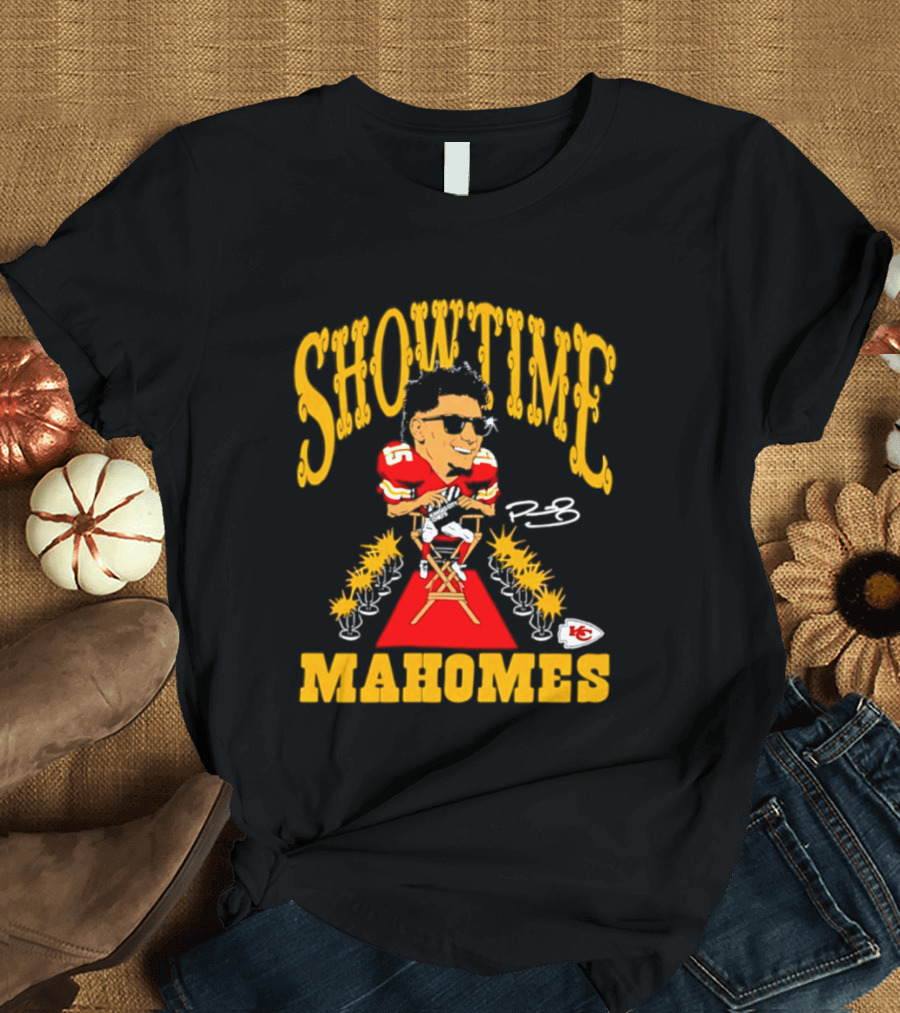 Showtime Mahomes Kansas City Chiefs Football Iconic Caricature T-Shirt