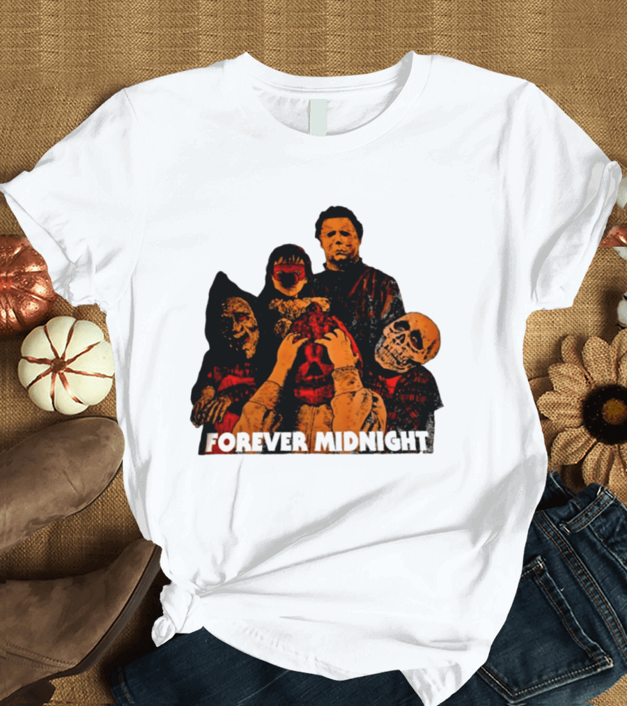Forever Midnight Horror Icons Halloween Classic Characters T-Shirt