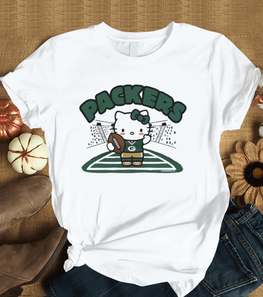 Hello Kitty Packers Football Stadium Collaboration T-Shirt