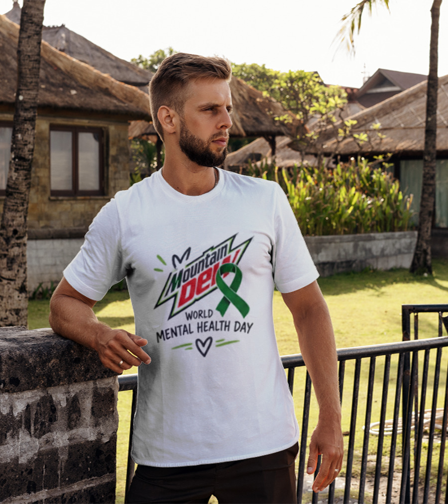 Mountain Dew Green Ribbon World Mental Health Day T-Shirt