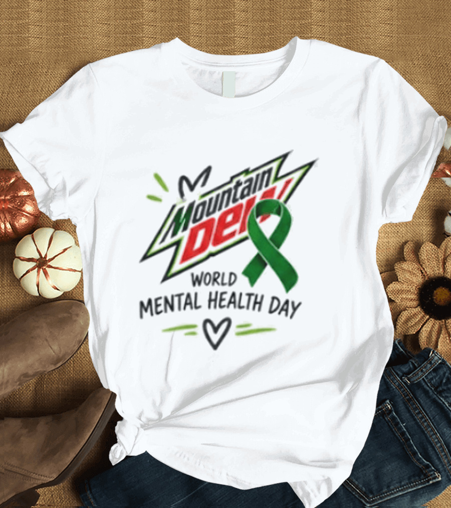 Mountain Dew Green Ribbon World Mental Health Day T-Shirt