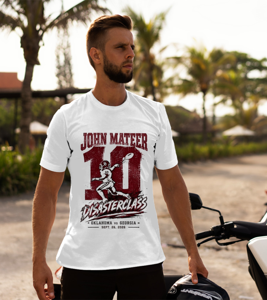 NCAA 2026 Oklahoma Vs Georgia John Mateer 10 Disasterclass Sept 26 T-Shirt