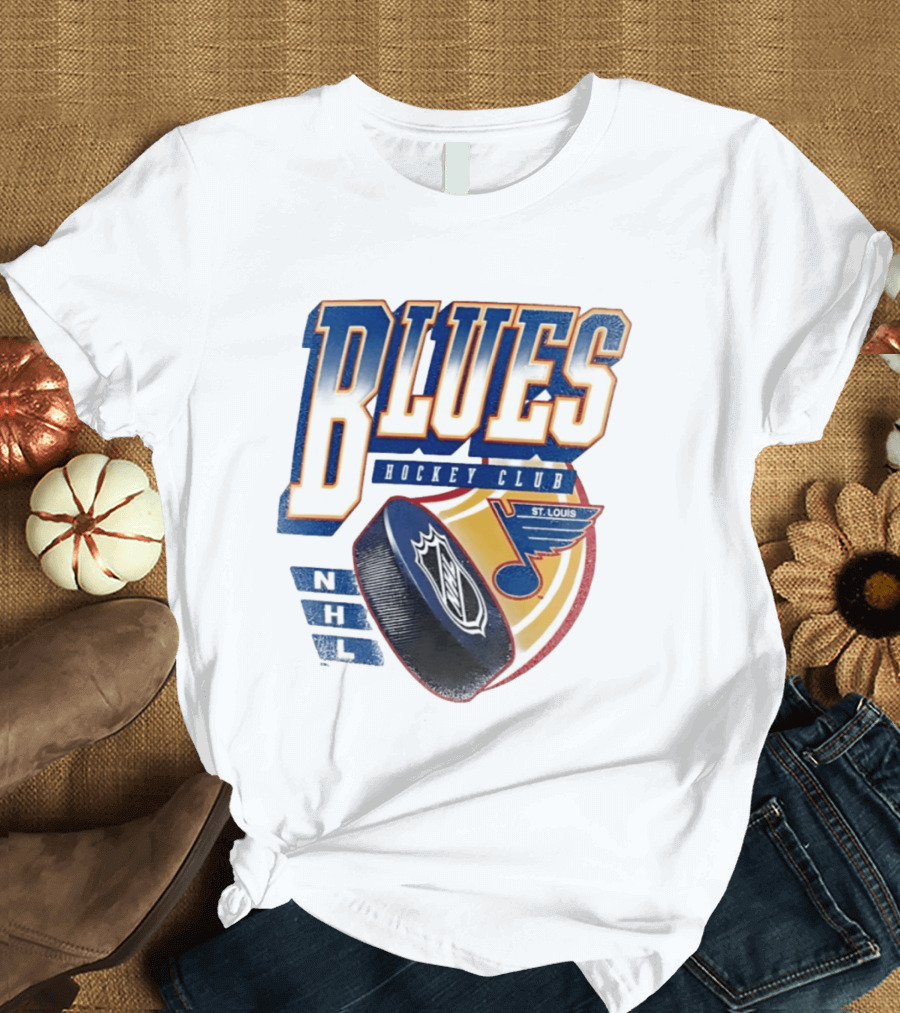 St. Louis Blues NHL Hockey Club Iconic Timeless Blue Note T-Shirt