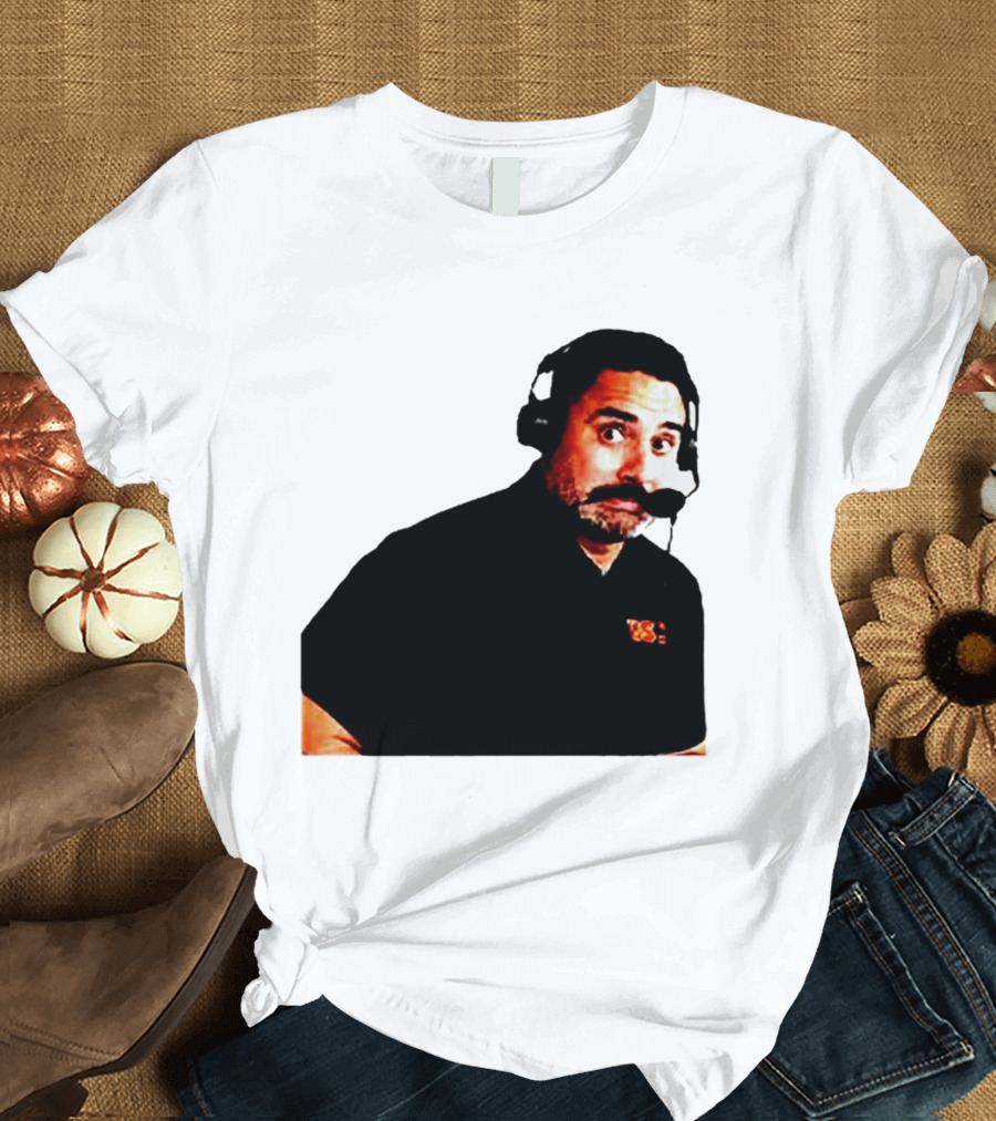 Steve Sarkisian Headset Shocked Longhorns Face Meme T-Shirt