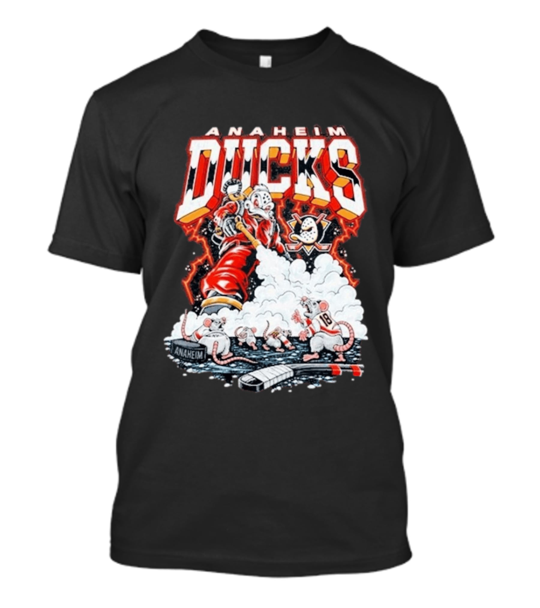 Anaheim Ducks Pest Control NHL Hockey Cartoon Rats T-Shirt