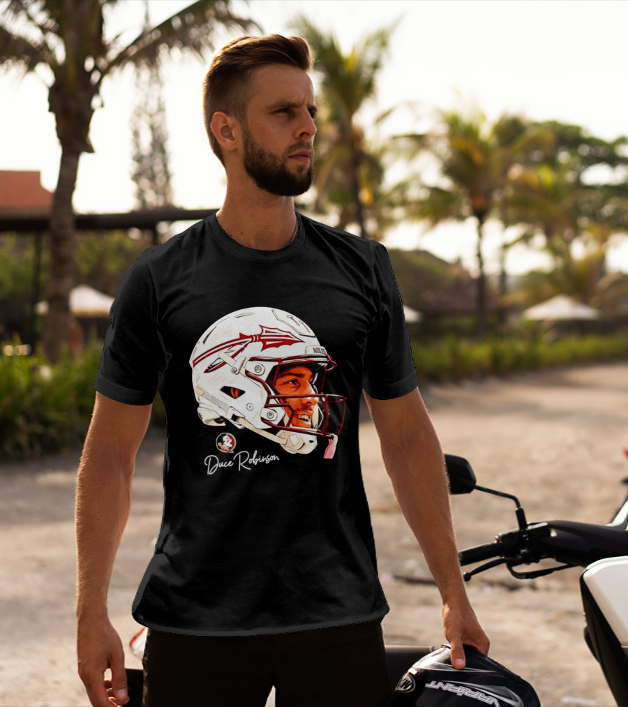 Duce Robinson Florida State Seminoles Football NCAA Game Face Helmet T-Shirt