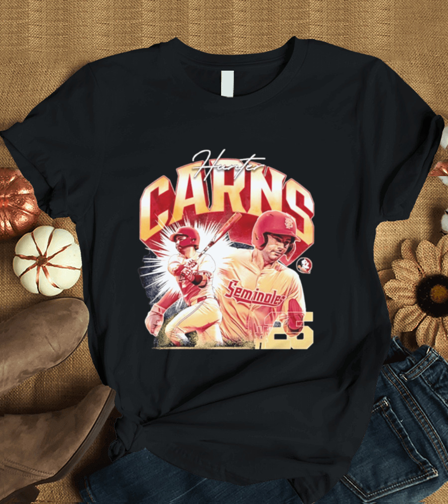 Hunter Carns Seminoles Baseball Florida State NCAA Player 25 T-Shirt