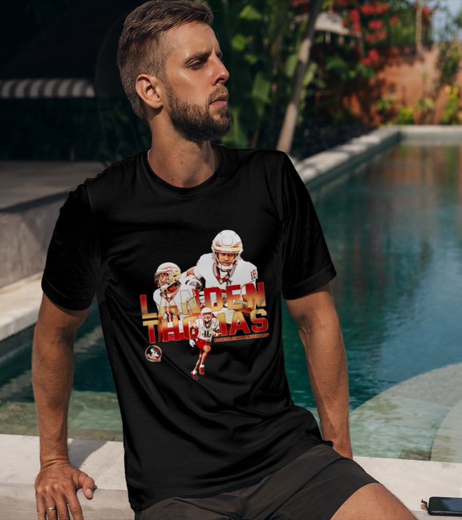 Landen Thomas Florida State University Football Player Collage T-Shirt